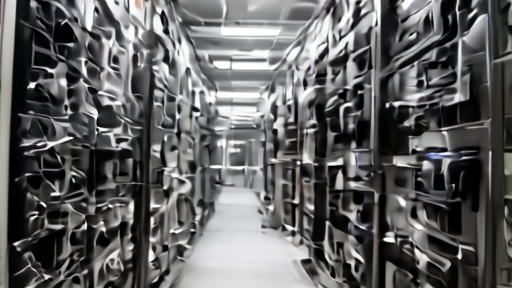 Technicians inspect unopened data-center racks and power distribution units