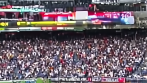 Softball broadcast compound beside a crowded stadium