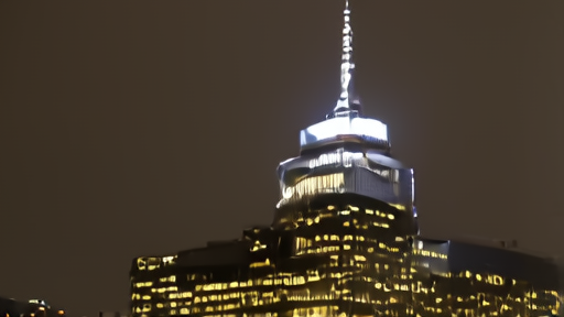 CBS Broadcasting Center headquarters in New York City at night