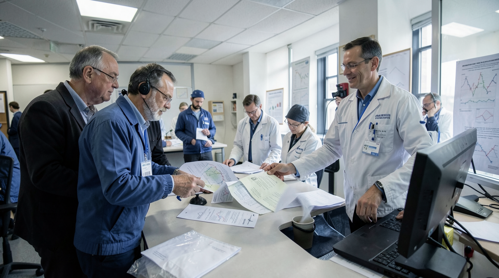 Research papers being processed through policy translation machine