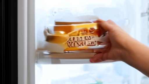 A consumer checking a Requesón cheese label in a refrigerator