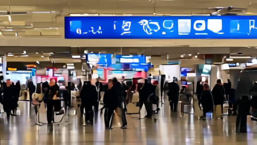 A traveler checking a health advisory on their phone at an airport gate