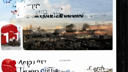 CENTCOM Tomahawk strike footage playing on a phone screen with social media engagement metrics visible