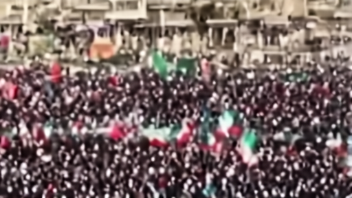Houthi supporters gathered in Sanaa with Yemeni and Iranian flags during pro-Iran demonstration