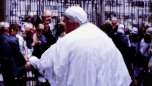 Pope Leo XIV shaking hands with inmates inside Spanish correctional facility during pastoral visit