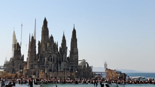 The Sagrada Família basilica in Barcelona with a newly completed tower rising above the existing spires under a clear sky