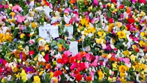 A memorial site in Colombo with flowers and candles honoring the victims of the 2019 Easter bombings