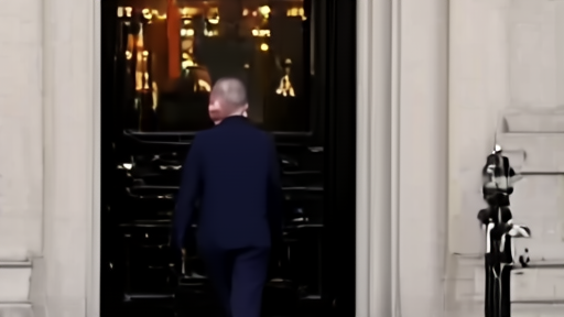 Grant Shapps leaving 10 Downing Street after resigning as Defence Secretary