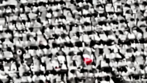 Empty stadium seats with small Iranian flags placed on them