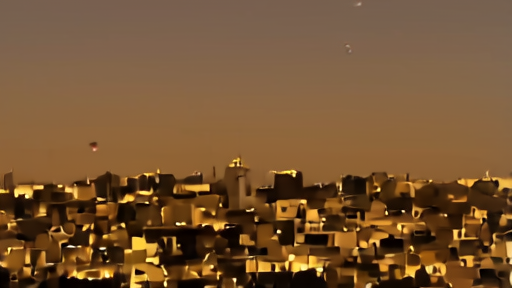 Night sky illuminated by air defense intercept over Kuwait City skyline