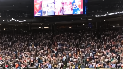 Madison Square Garden interior during NBA Finals with crowd visible in stands