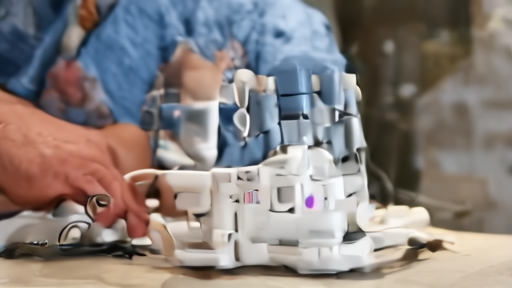 A caregiver checks a medical-device serial number at home
