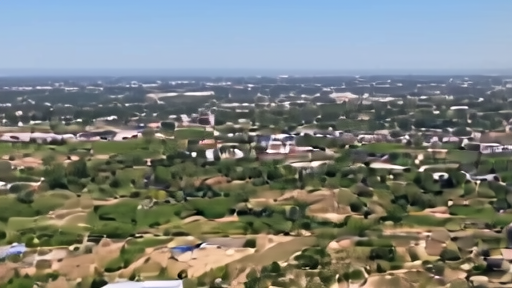 Guadalajara stadium district viewed from hills near the urban edge