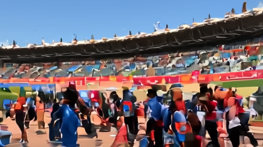 Paramedics and weather staff check heat conditions outside a World Cup stadium
