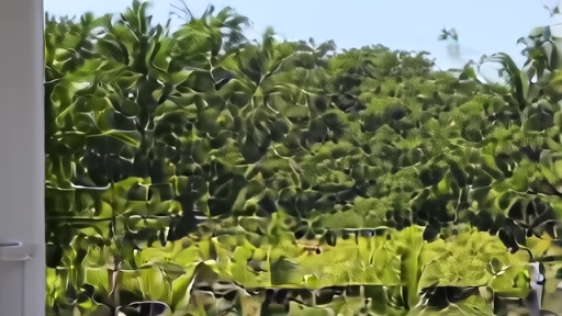 A French Guiana clinic posting a travel-health advisory as a traveler applies insect repellent, dense rainforest beyond the open-air waiting area