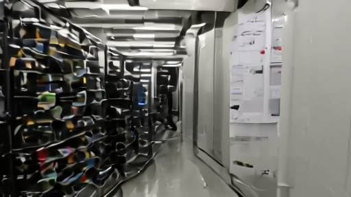 A data-center hall of GPU racks mid-install with unfinished cabling and a wall calendar marked at September 30