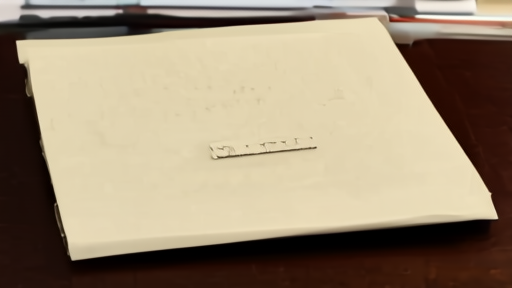 A sealed manila S-1 envelope on a desk beside a glowing checkout-and-credits dashboard