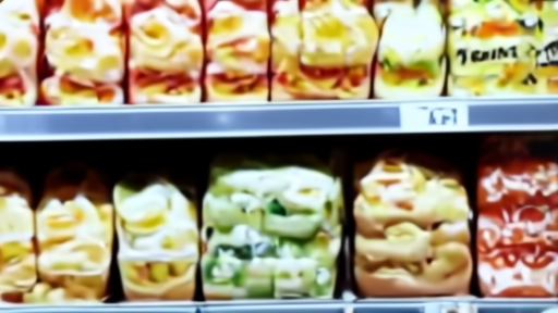 A grocery cheese case with a shopper checking a small plant number on packaging