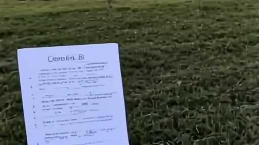 Empty playground at dusk with a folded demographic chart on a bench