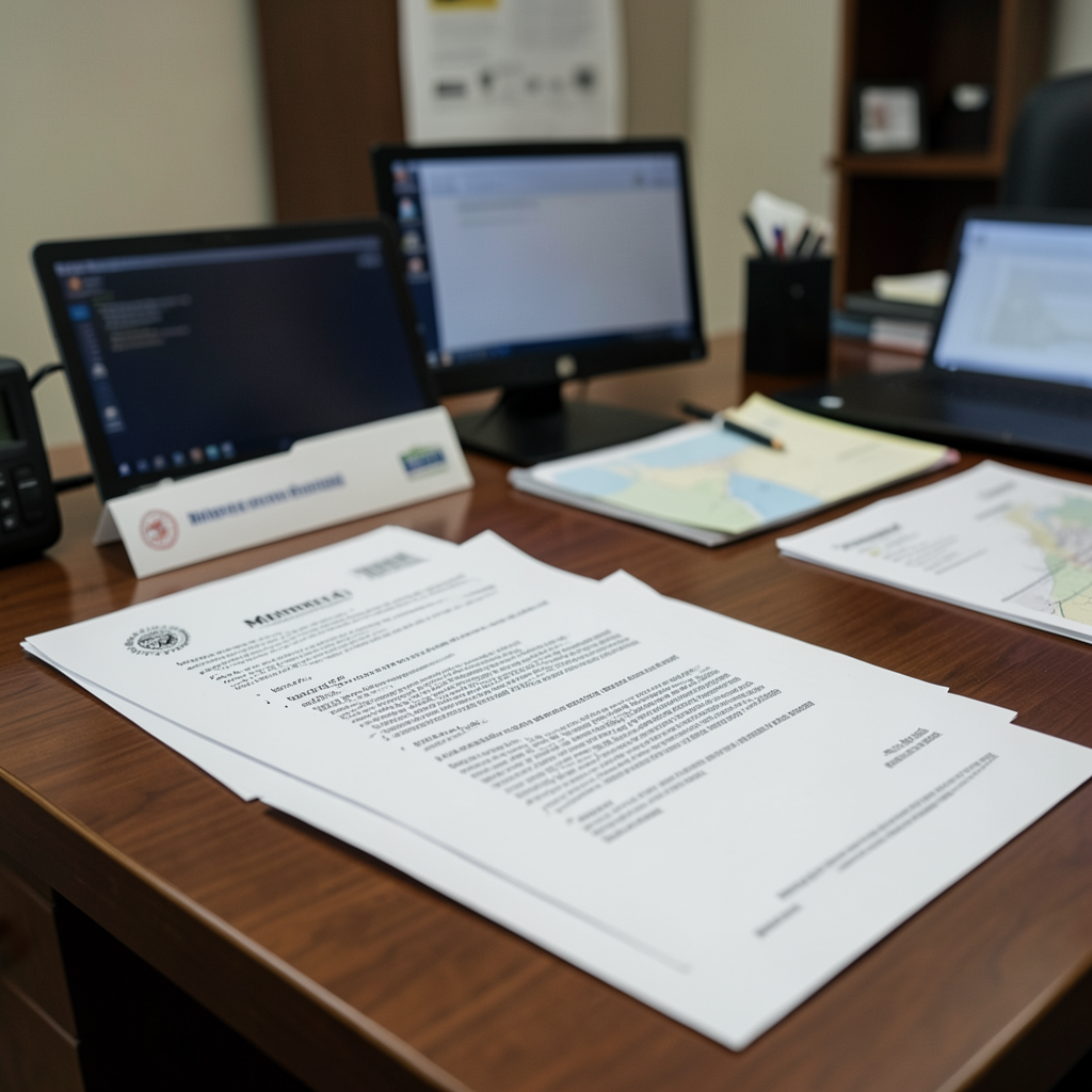 Court order pages beside Minnesota government letterhead