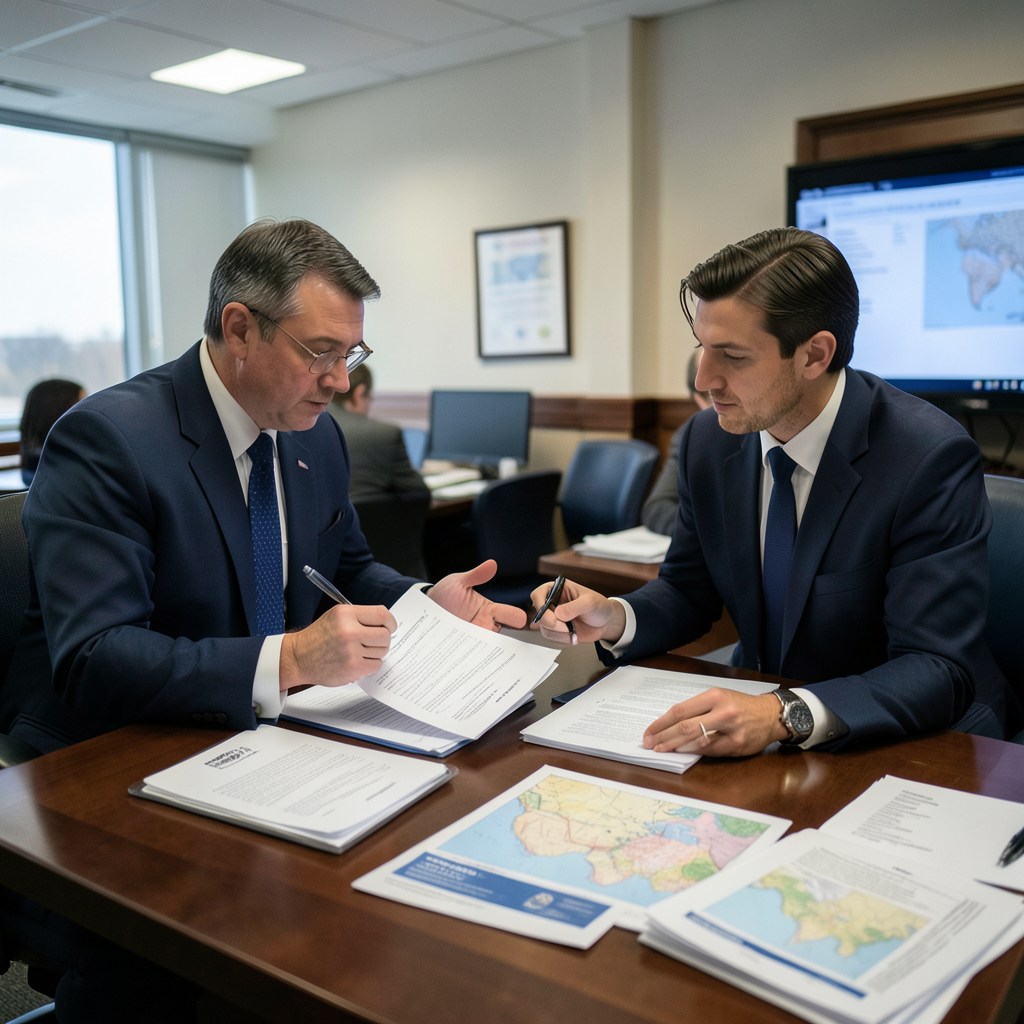 Congressional budget staff reviewing defense supplemental papers