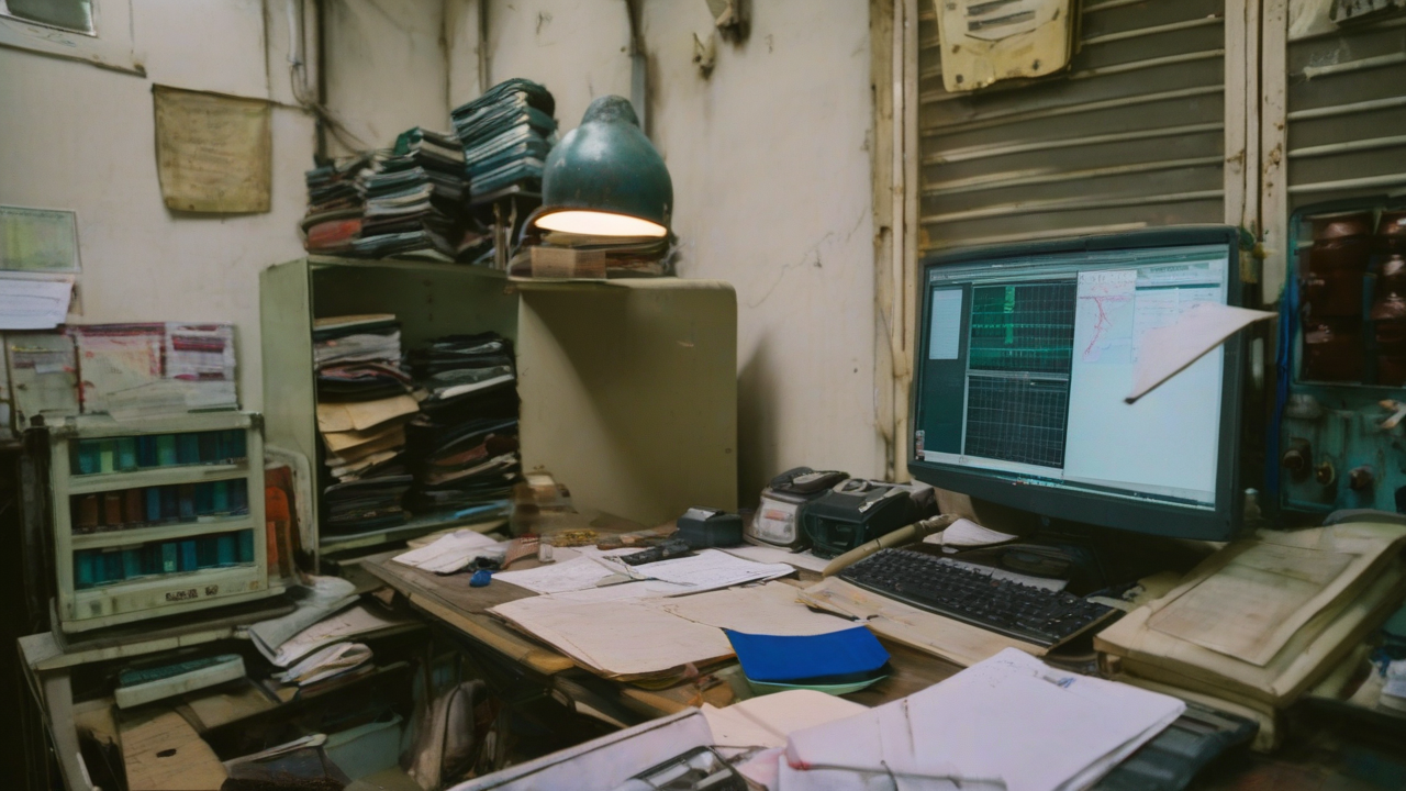 A refinery trading desk with sanctions-compliance binders and a tanker schedule.