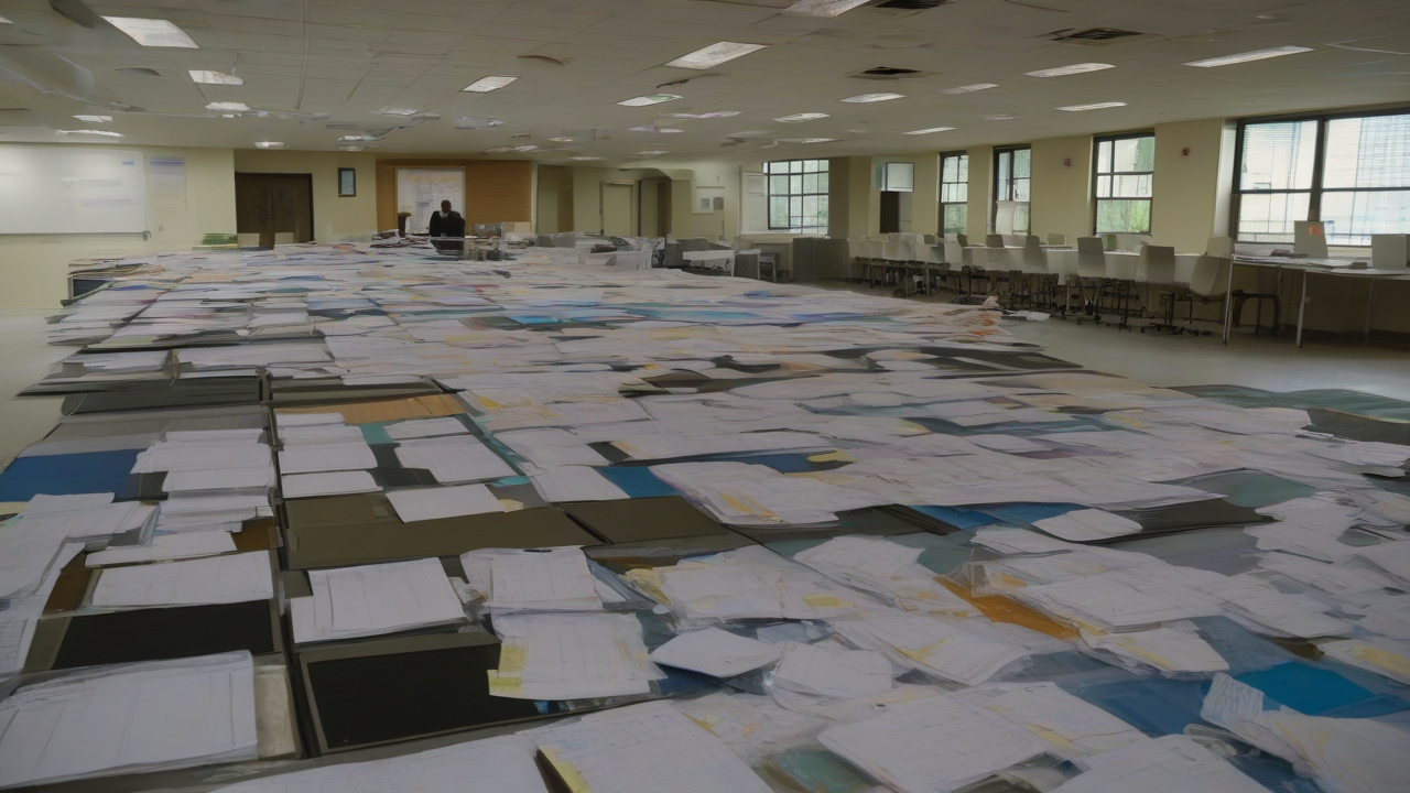 Planners sort interconnection-request folders into active and speculative piles.