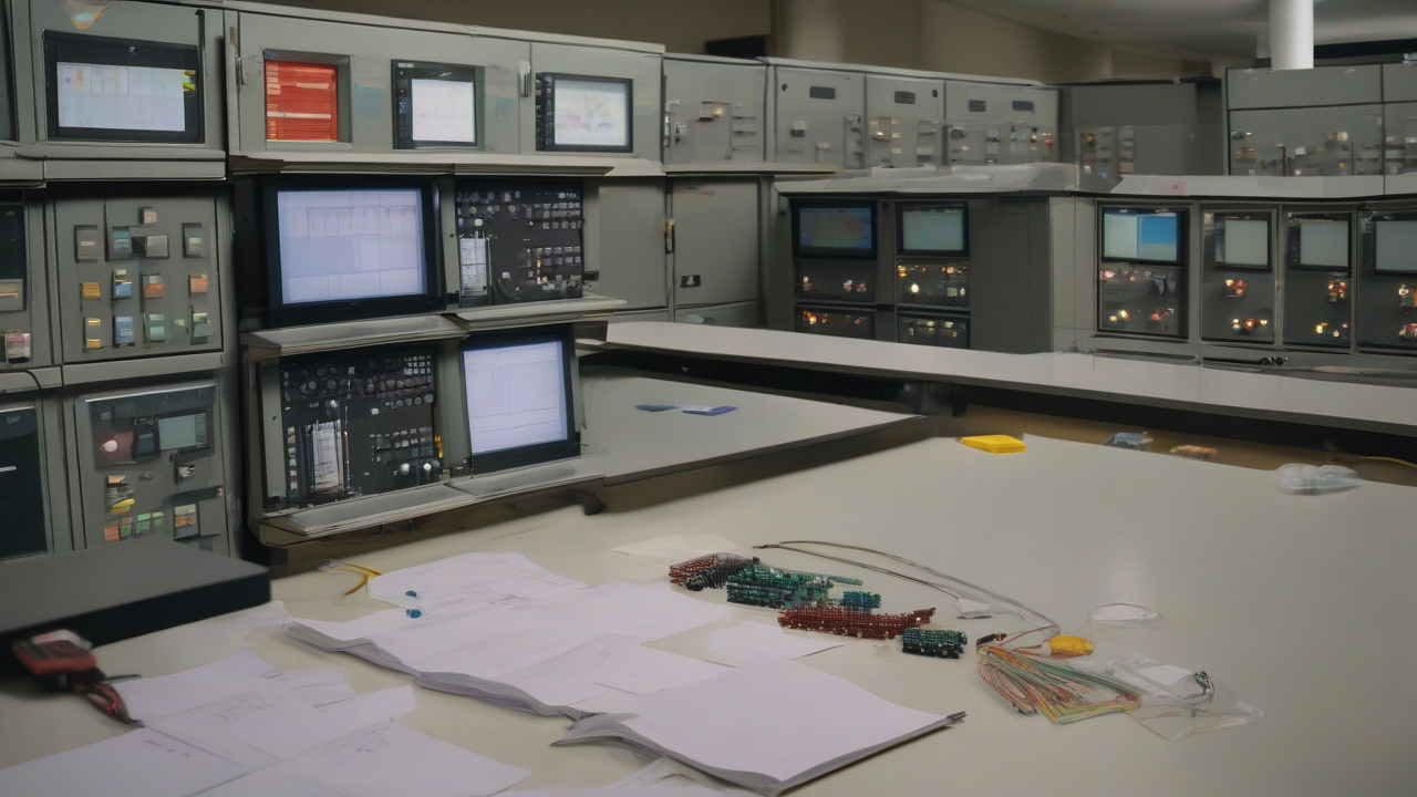 Utility planners review large-load applications in a control room.