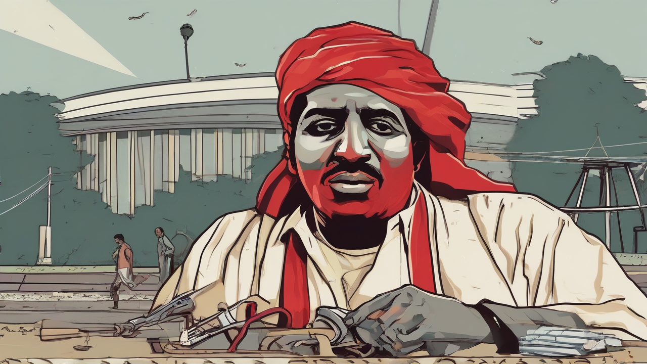 Sudan Red Alert Turns El-Obeid From Siege Into Atrocity Warning shown as a symbolic editorial scene without text.