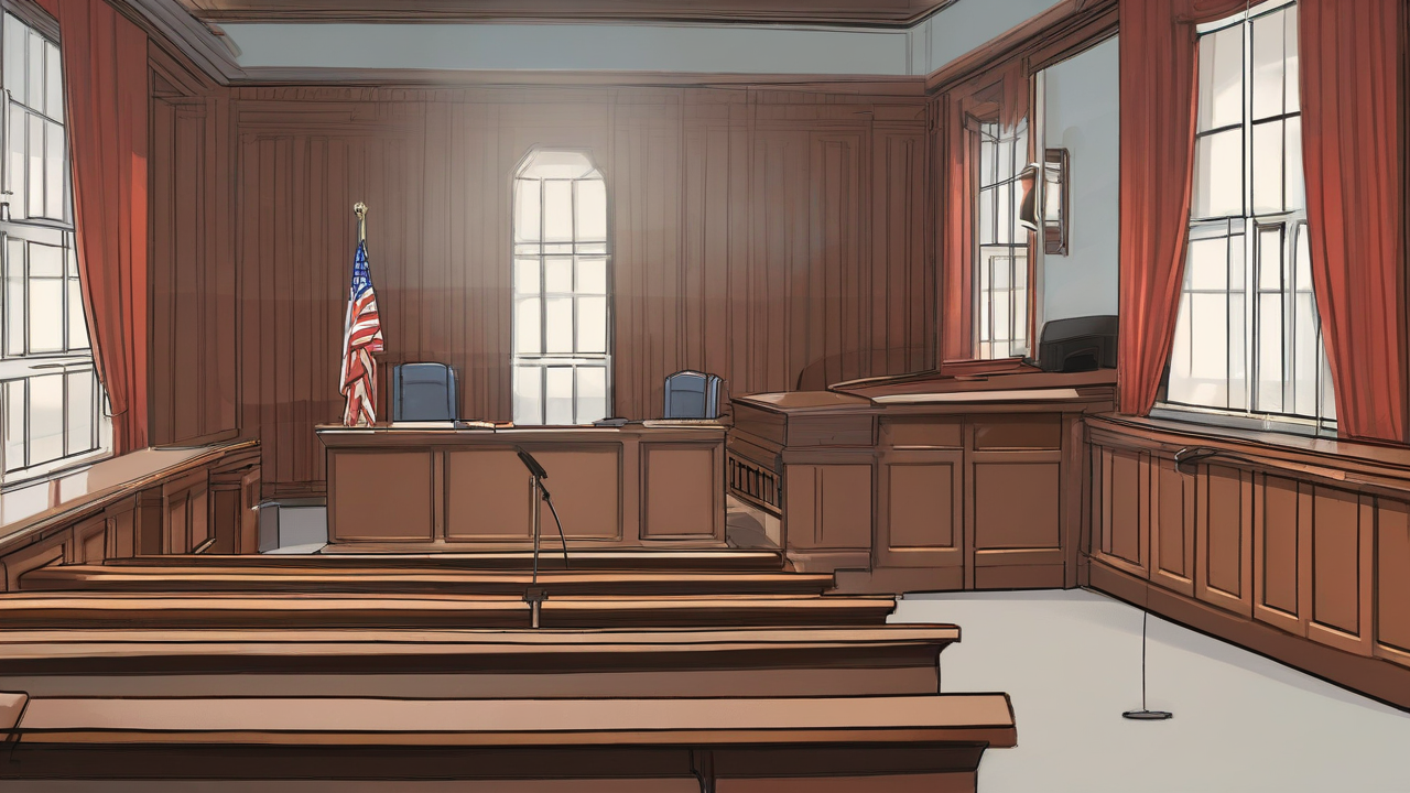 An empty witness chair and microphone face a raised congressional dais in a quiet hearing room
