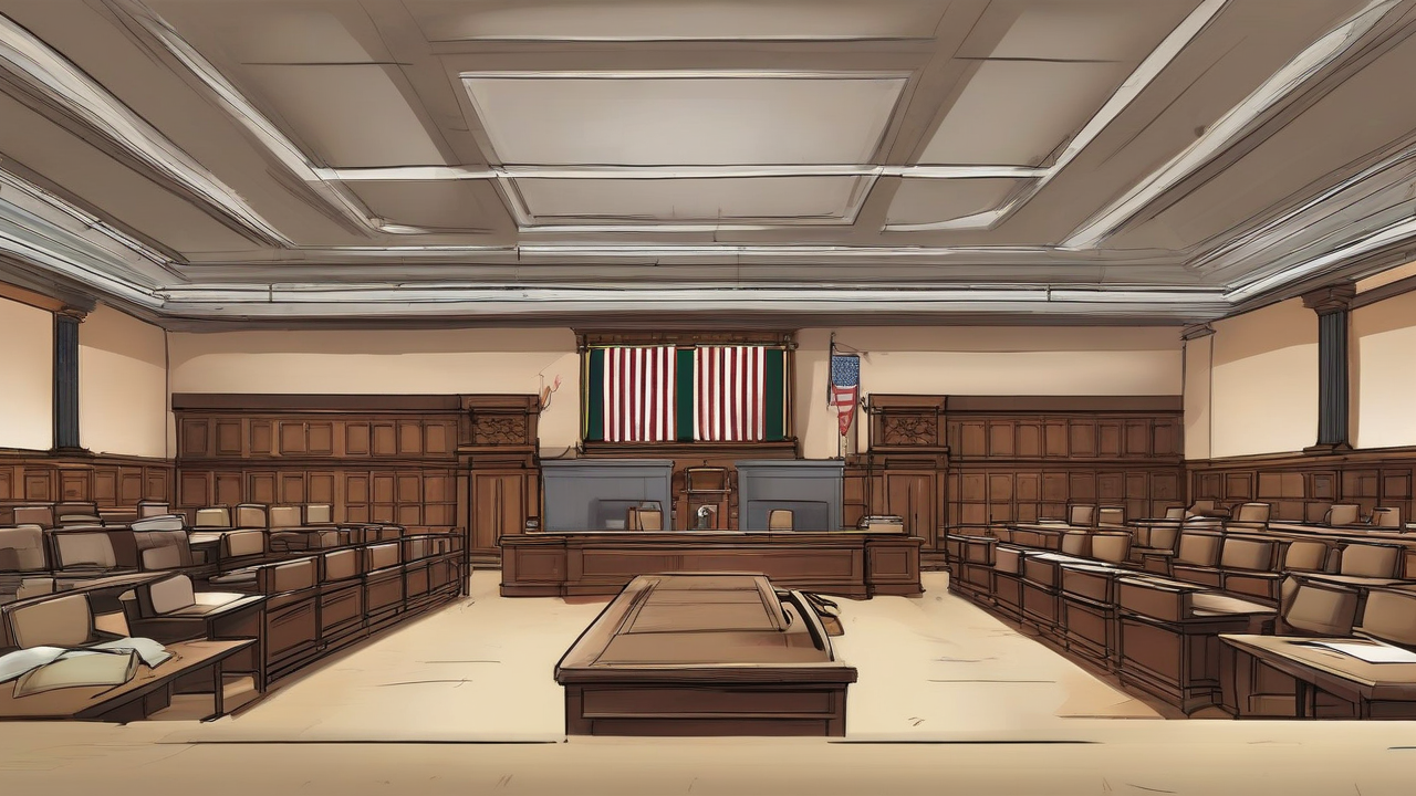 An empty U.S. Senate floor with a stalled procedural vote board and a defense bill on the clerk's desk