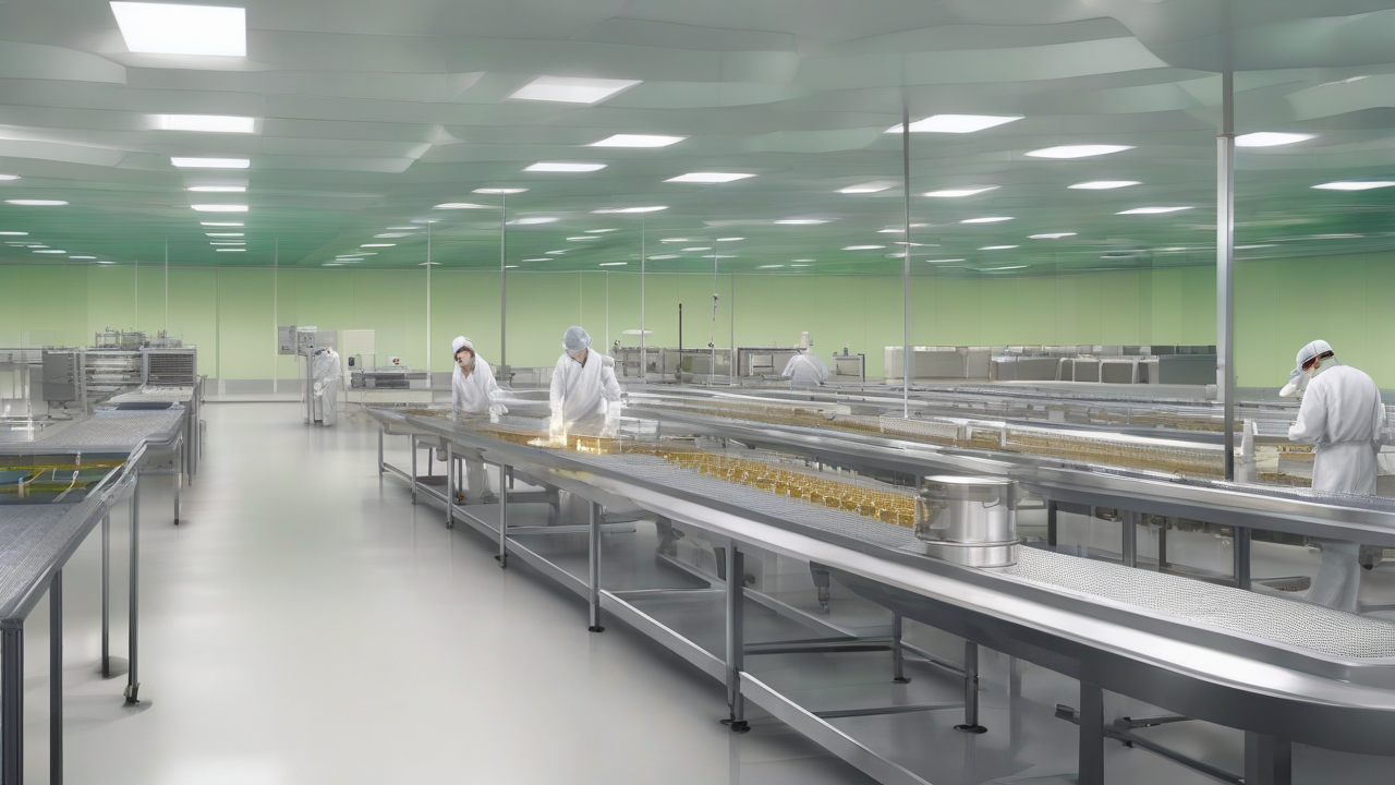 A semiconductor wafer leads toward unfinished fabrication plants and advanced packaging lines