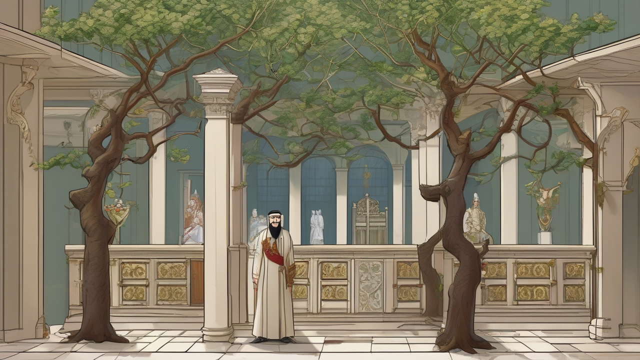 A narrowing imperial family tree with distant paternal branches grafted toward one gated line