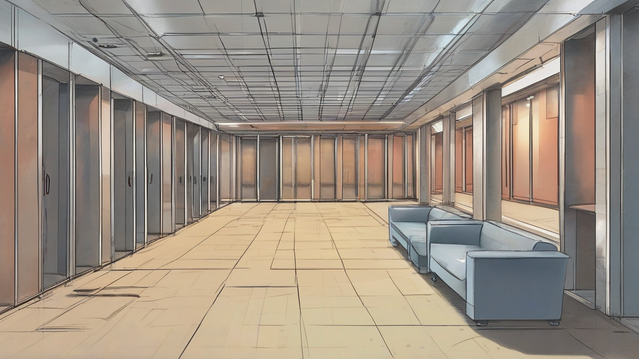 A small operating data hall faces a much larger unbuilt expansion separated by incomplete financing blocks