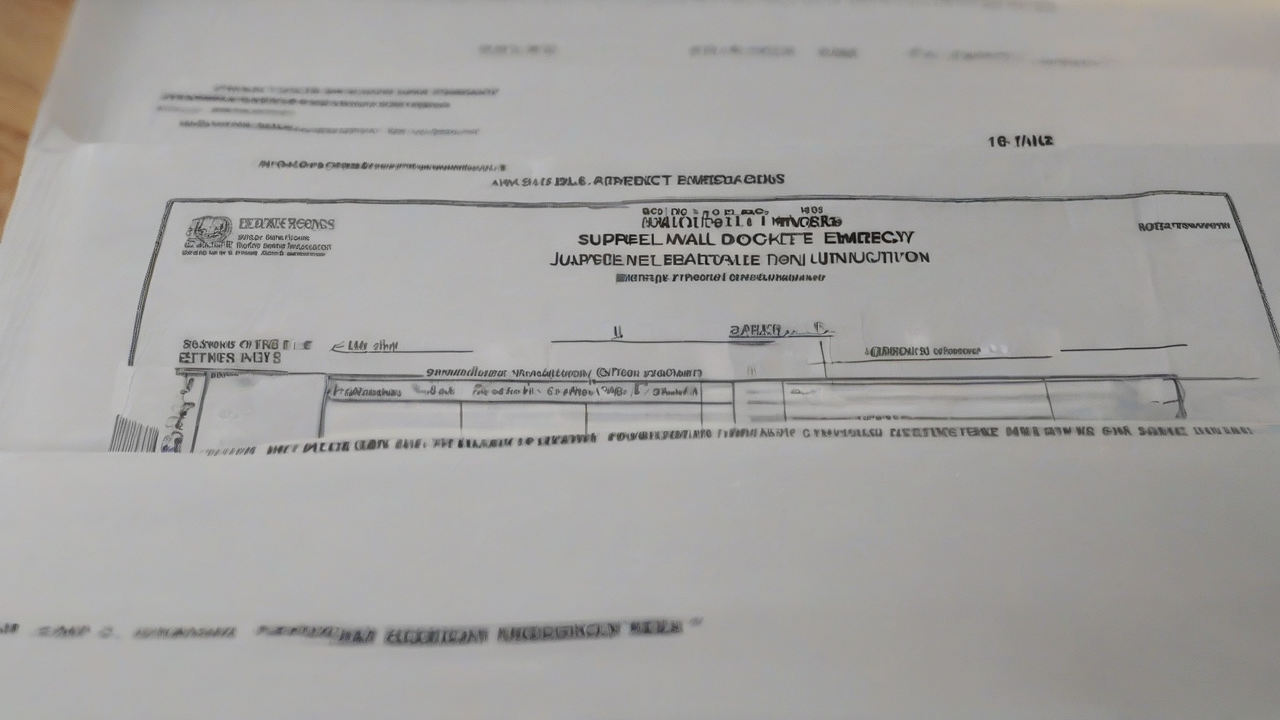 A sealed mail ballot moves from an injunction folder toward a closed Supreme Court docket
