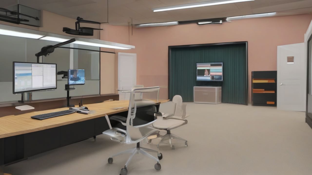 A documentary editing desk divided between a blurred reconstruction and a closed court file