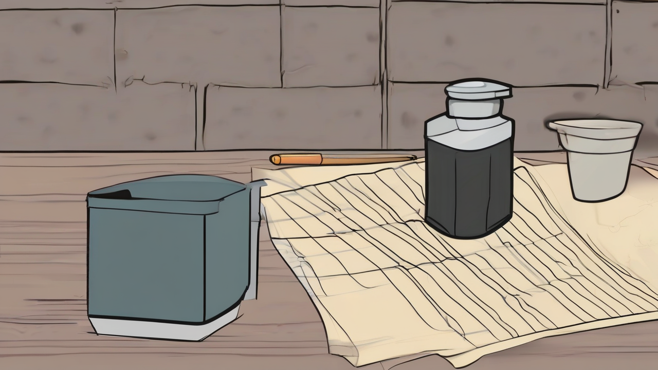 Blank strait chart on a table beside an empty stamp pad