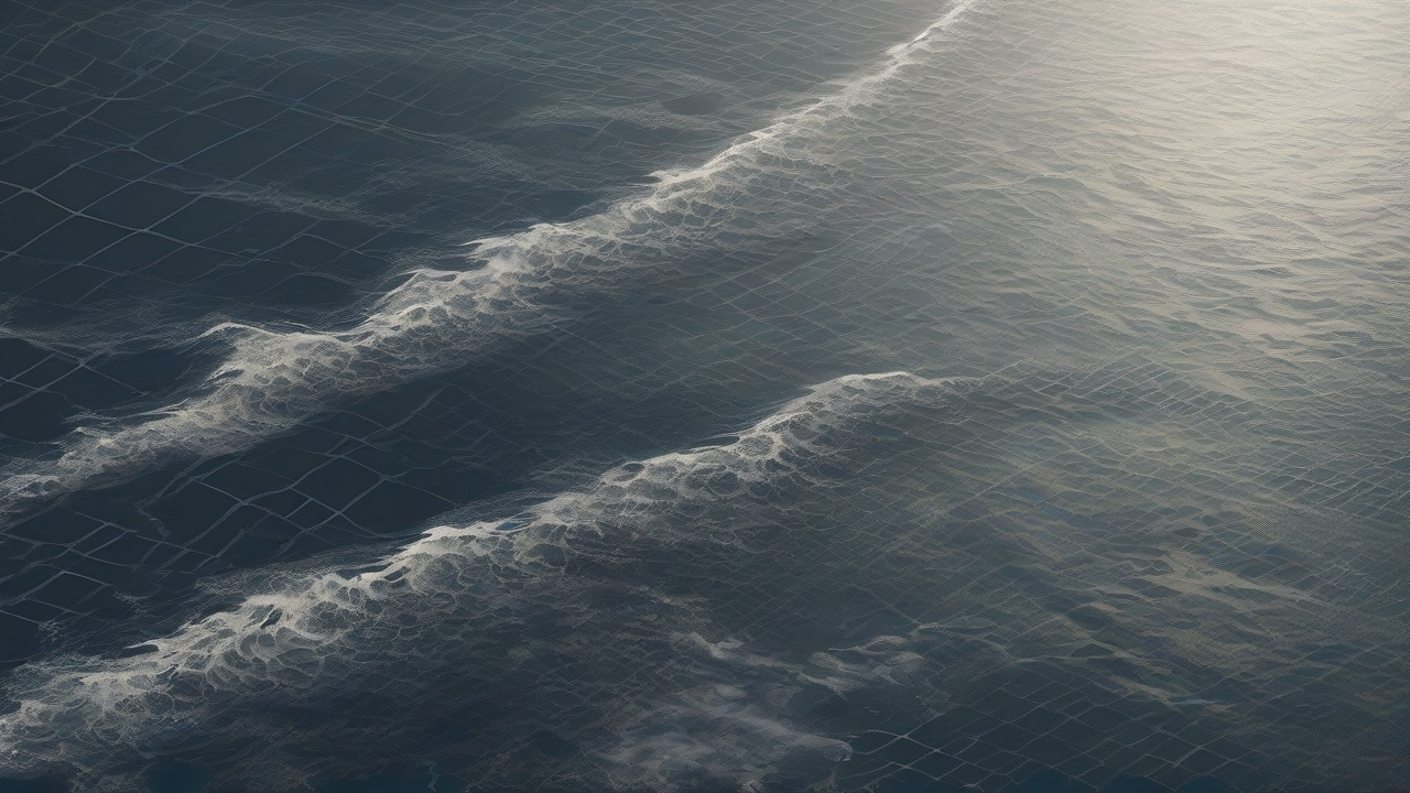 A darkened island grid seen from above with a hurricane core passing west over open water