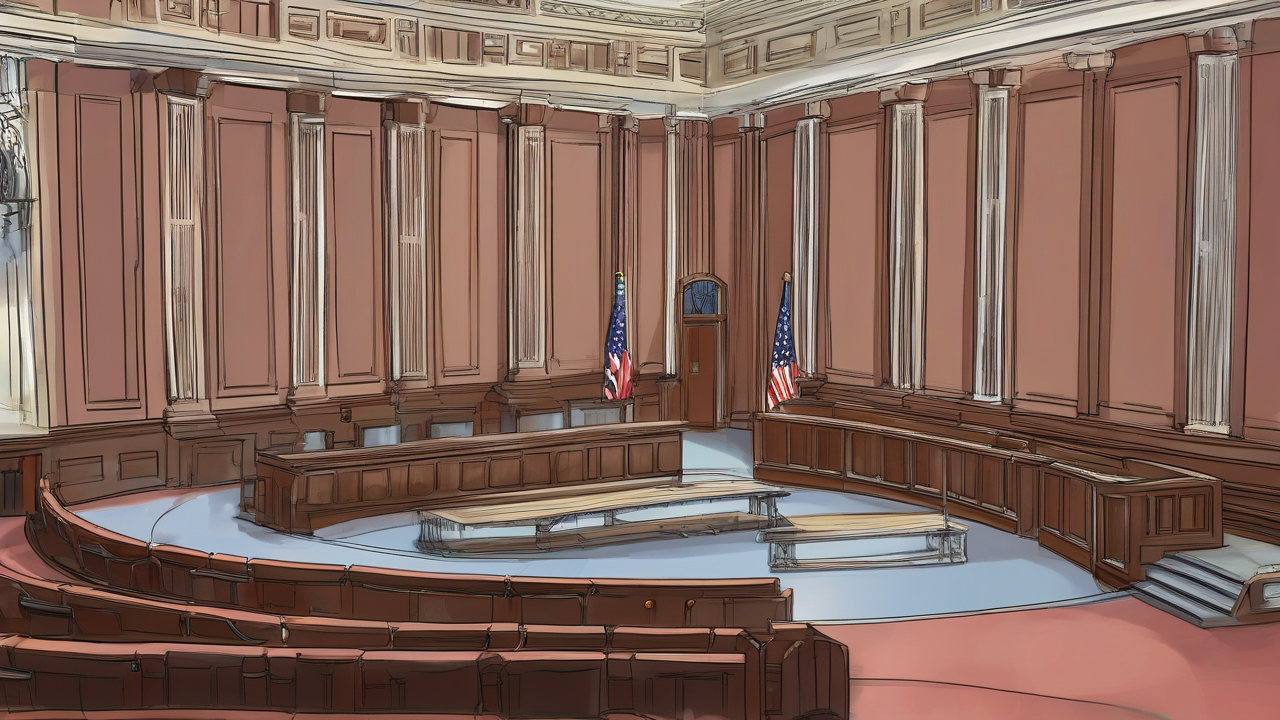 An empty assembly chamber with no readable nameplates